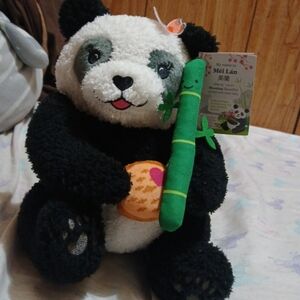 NWT Super Cute Panda Plush Toy with Bamboo by